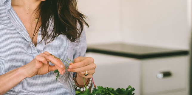 woman cooking in the kitchen